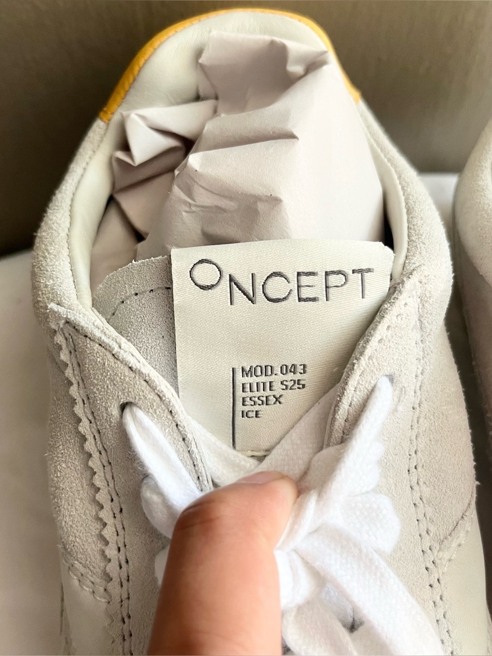 ANTHROPOLOGIE X ONCEPT ESSEX NWOT IN ICE CLASSIC BALLET FLAT SNEAKERS SIZE 7.5 - Picture 7 of 12